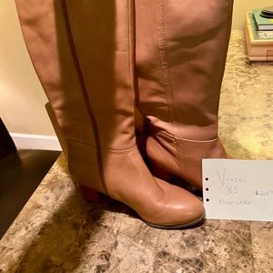 Vince Tan Leather boots never worn